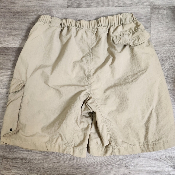 Rugged Exposure Tan Shorts L Trunks Swim Cargo Lined Water or Land Quick‎ Dry - Picture 2 of 9